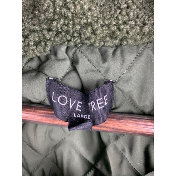 Women’s Love Tree Green Sherpa Sweater Size L - Picture 9 of 10